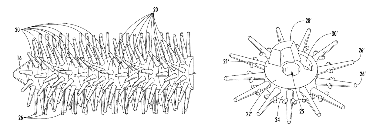 Number of bristle for any shape's disc by mano injection molding