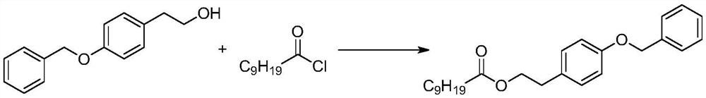 Preparation method of 4-benzyloxy phenyl ethyl n-decanoate