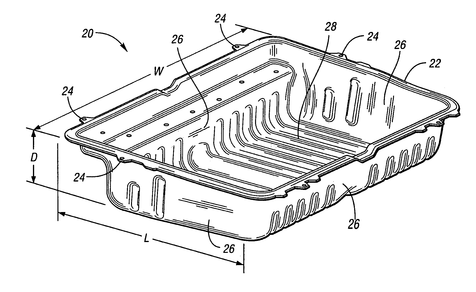 Vehicle floor tub having a laminated structure