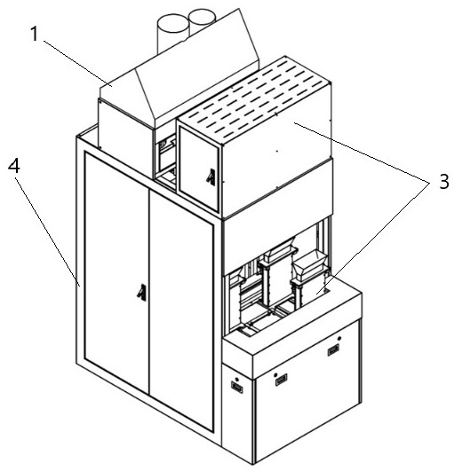 Intelligent vertical-compressing brick tea making machine