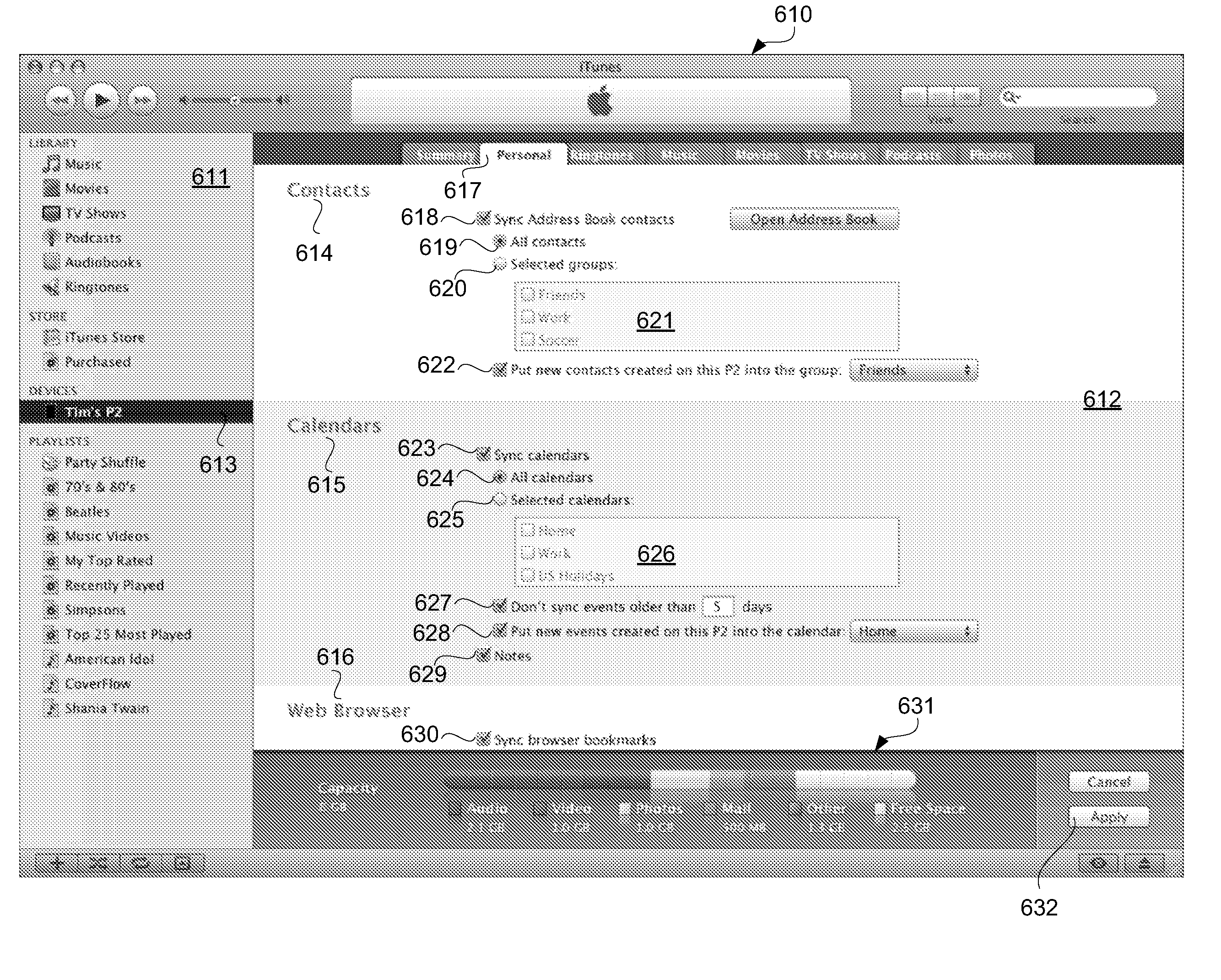 Data Synchronization with Host Device in Accordance with Synchronization Preferences