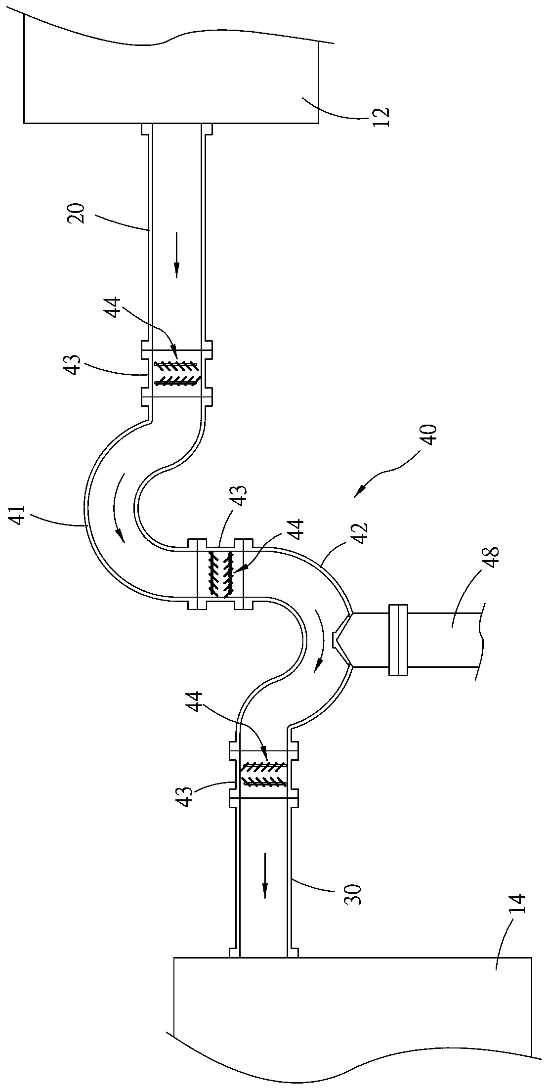 Condensing device for vacuum coating equipment