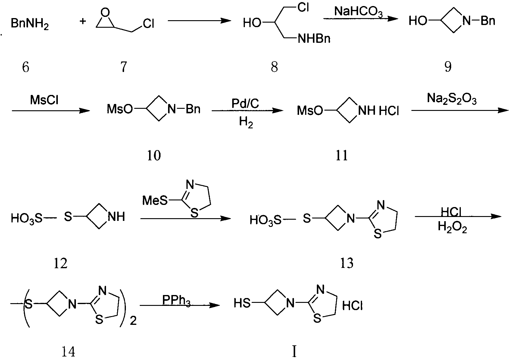 Novel synthetic method of tebipenem pivoxil side chain