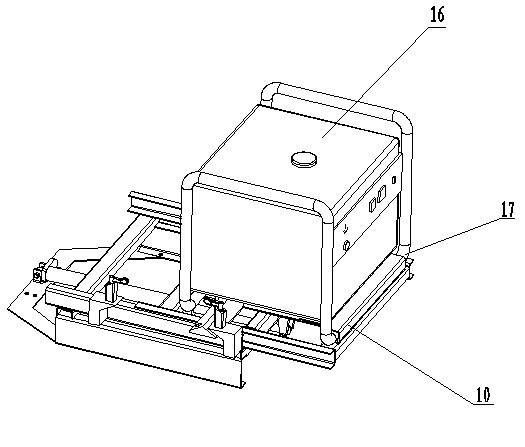 Electric push-pull type vehicle-mounted generator bracket
