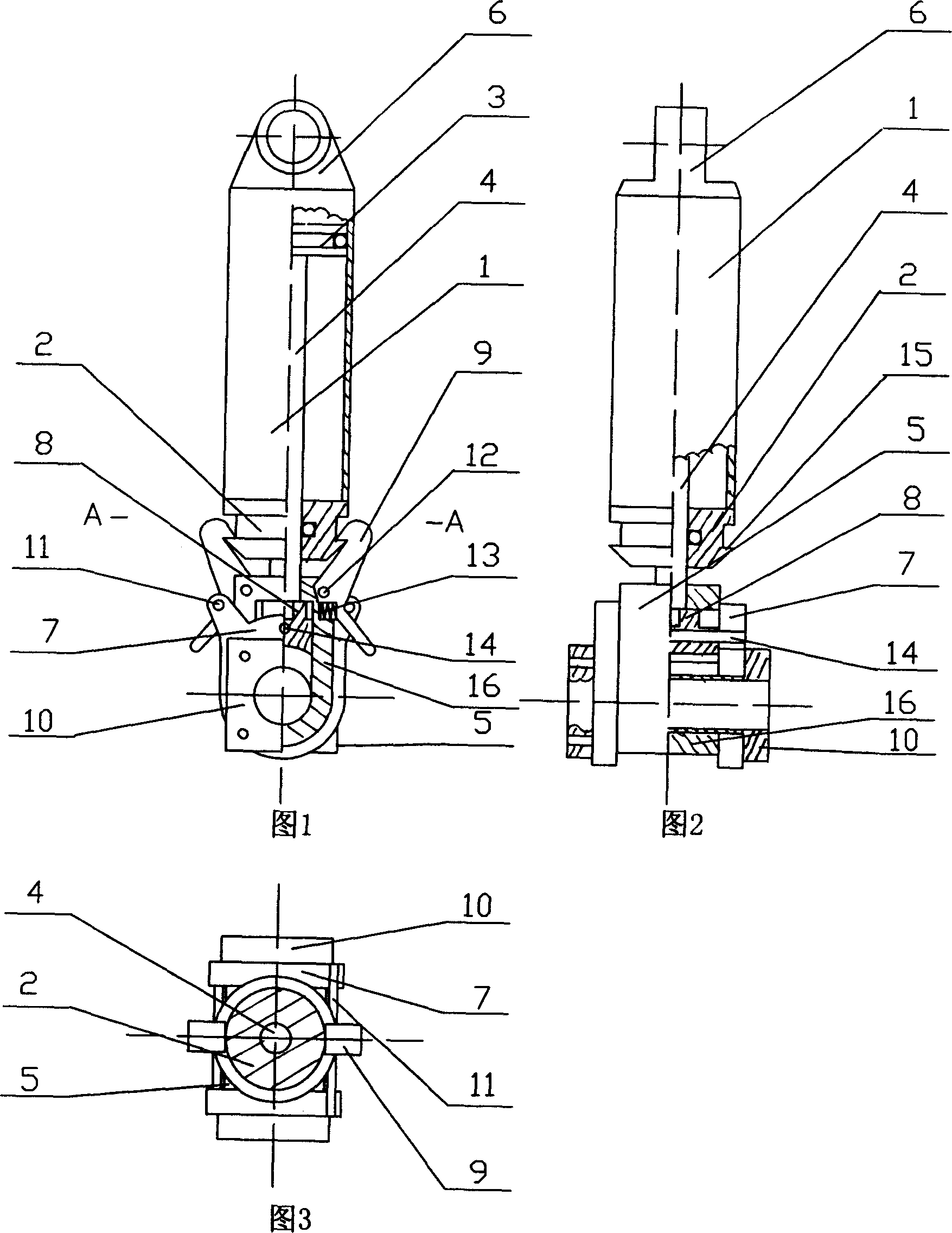 Gas cylinder or oil cylinder with self-locking device