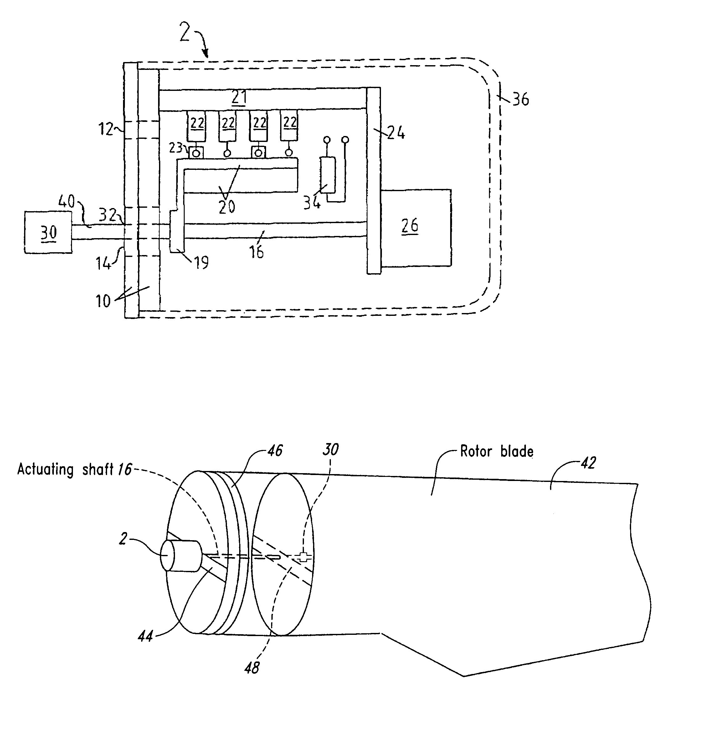 Switching apparatus with an actuating shaft