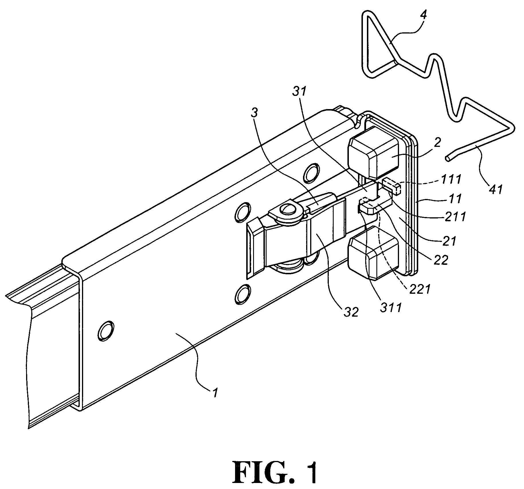 Slide bracket allowing front access for dismounting