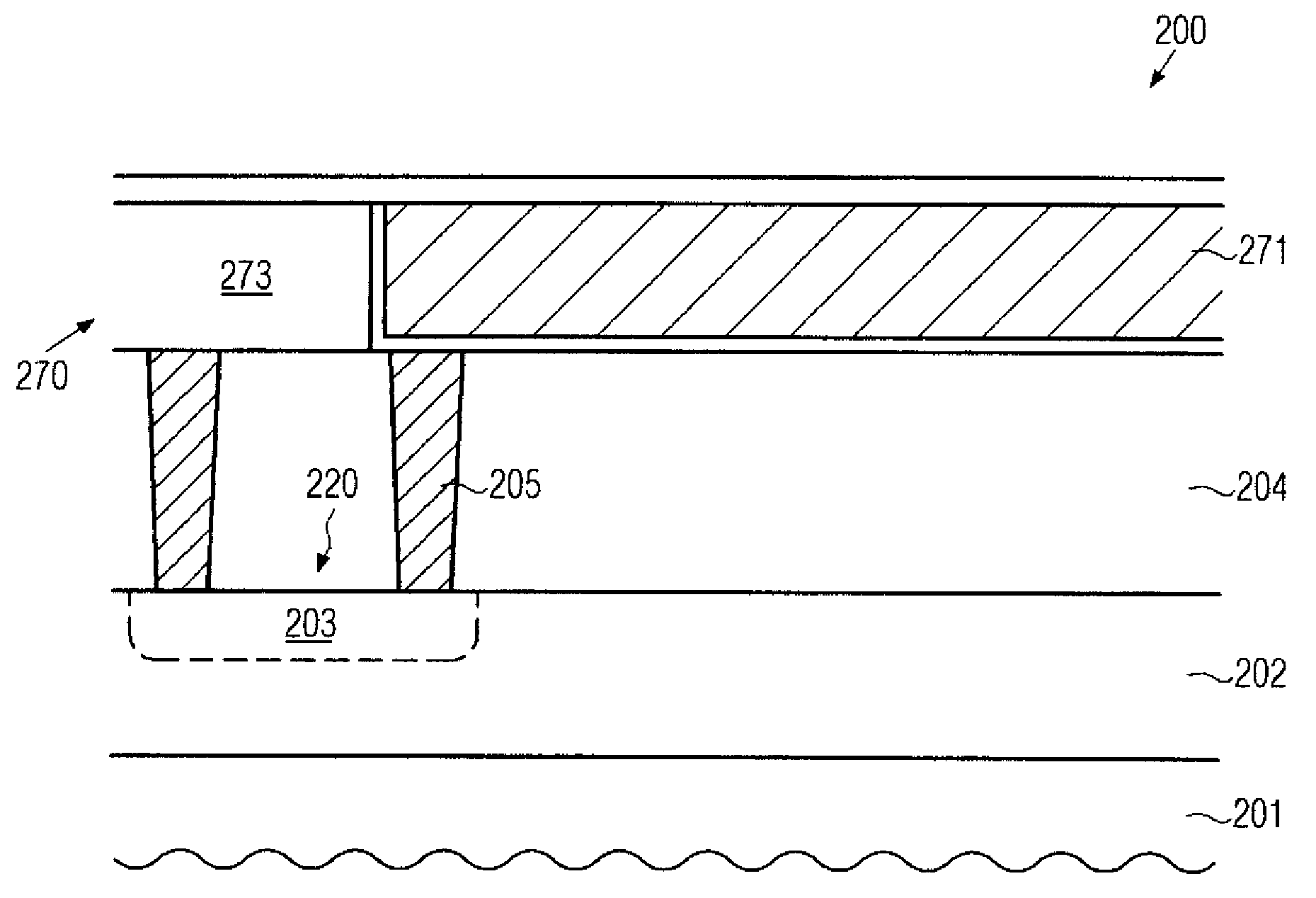 Test structure for opc-related shorts between lines in a semiconductor device