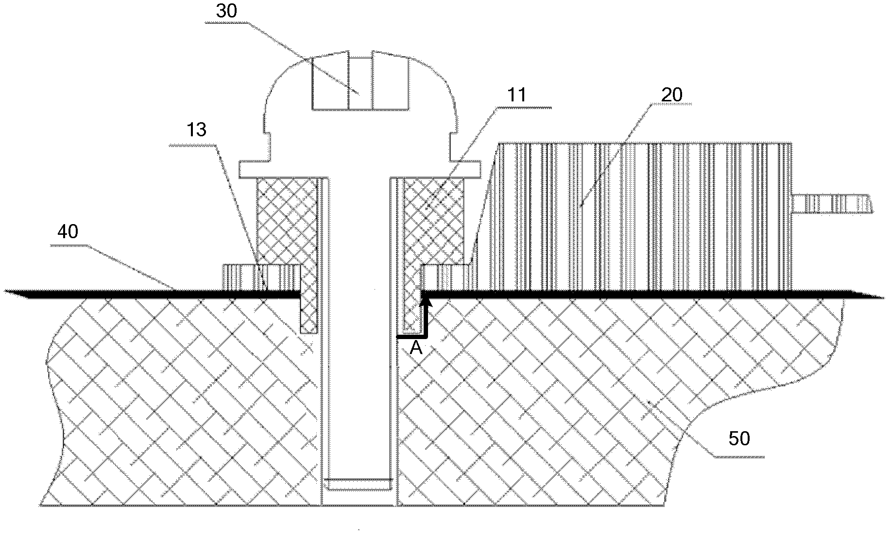 Insulation structure used for fixing electronic element, electronic element and component