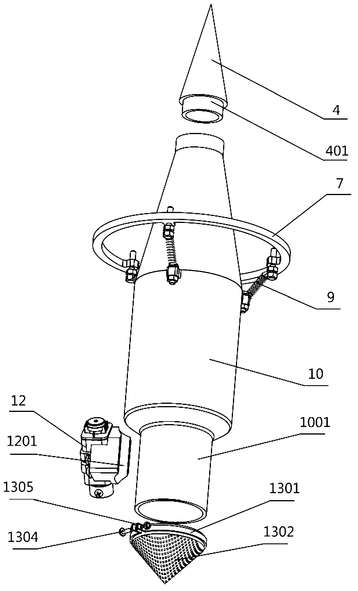 Device for generating gas-nanoparticle two-phase uniform fluid
