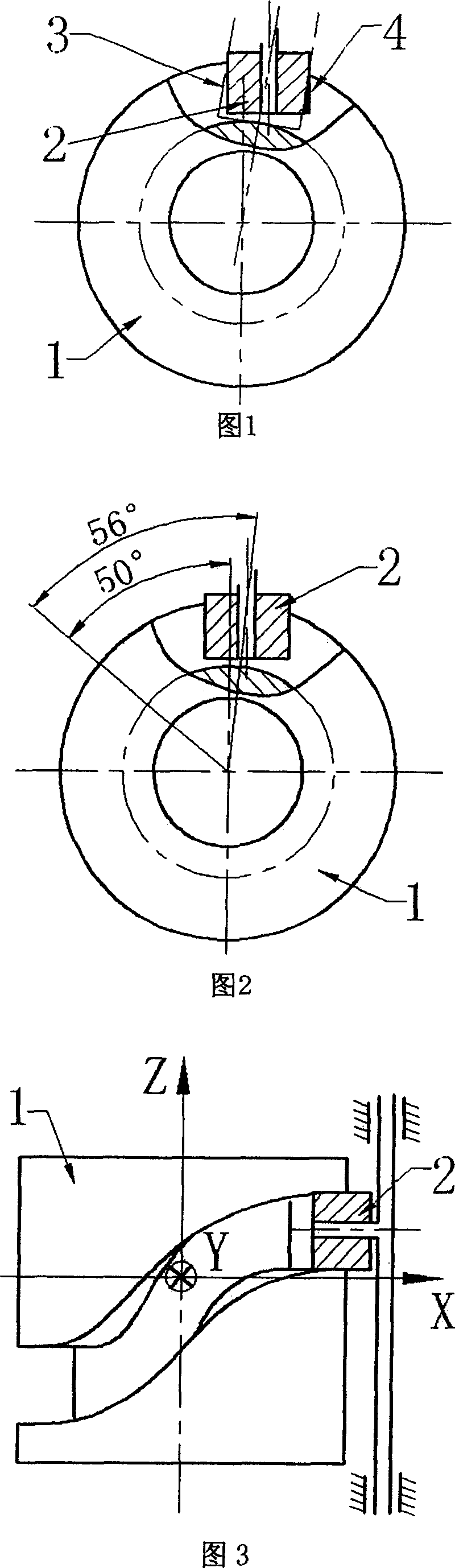 Processing method for groove of oscillating follower cylinder cam