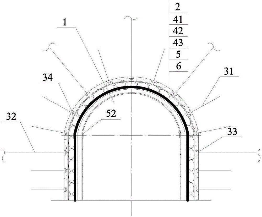 U-shaped steel composite support structure for deep dynamic pressure soft rock roadway and construction method of U-shaped steel composite support structure