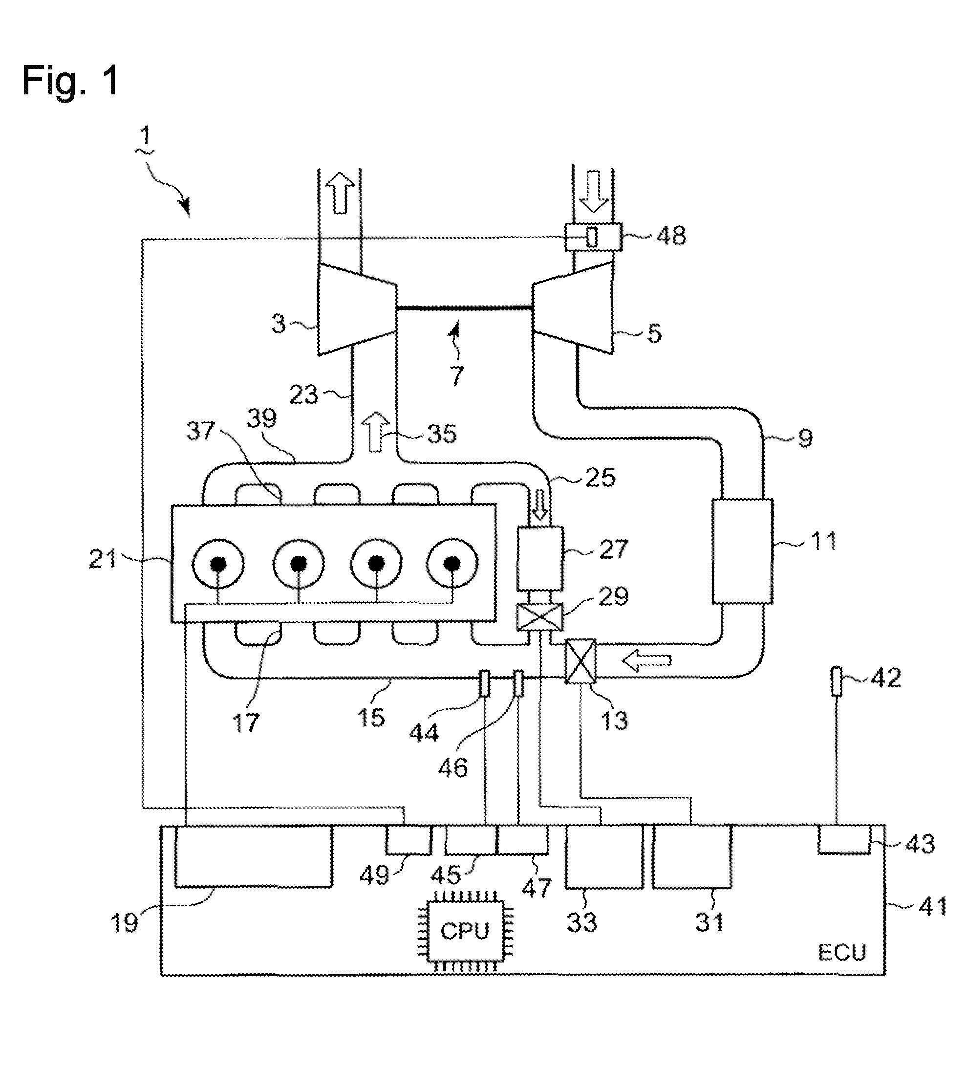 Exhaust gas recirculation control device of internal combustion engine