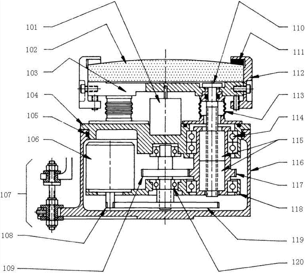 Space optical remote sensor secondary mirror focusing flexible motion mechanism