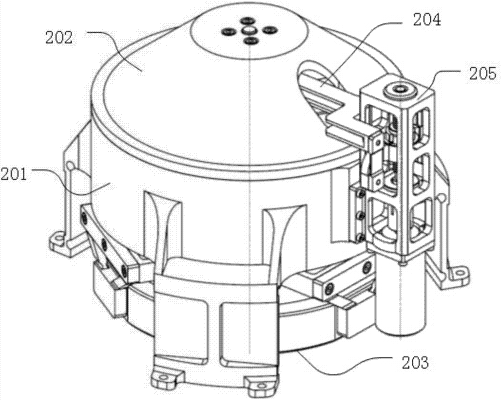 Space optical remote sensor secondary mirror focusing flexible motion mechanism