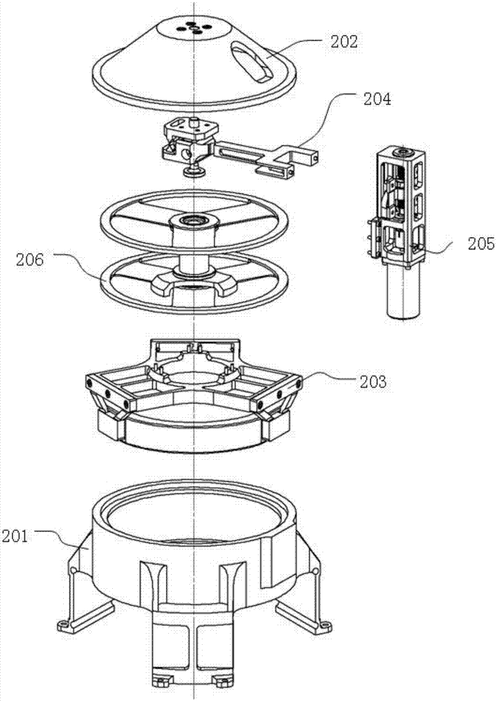 Space optical remote sensor secondary mirror focusing flexible motion mechanism