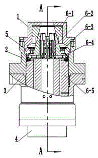 Hydraulic rotary drilling or repairing tubular column two-way locking device