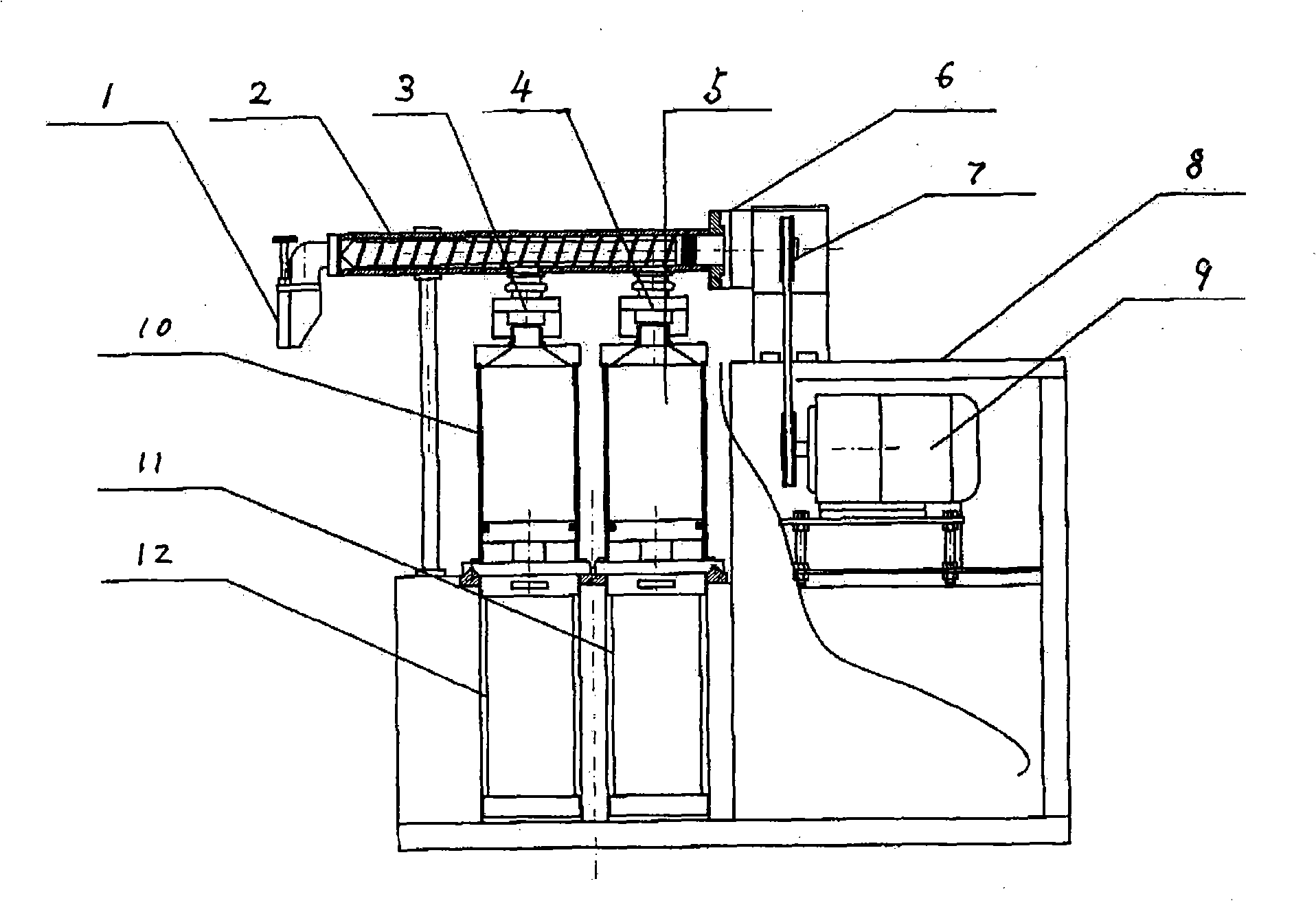 Medical membrane machine pressing with double cylinders