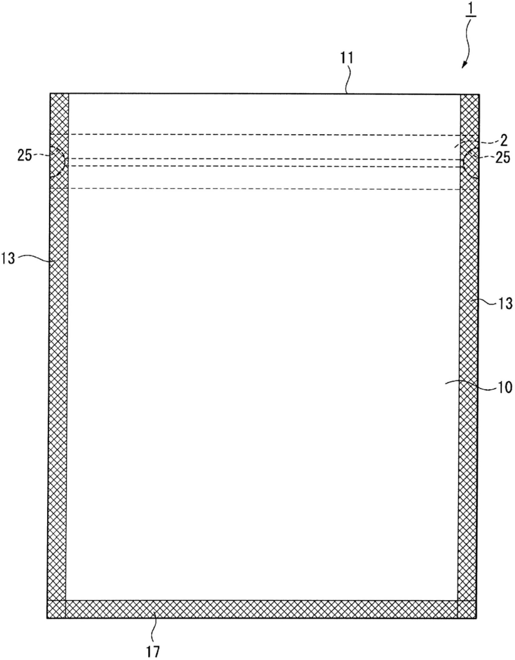 Zipper tape, packaging bag with zipper tape, method for producing packaging bag with zipper tape and production device therefor