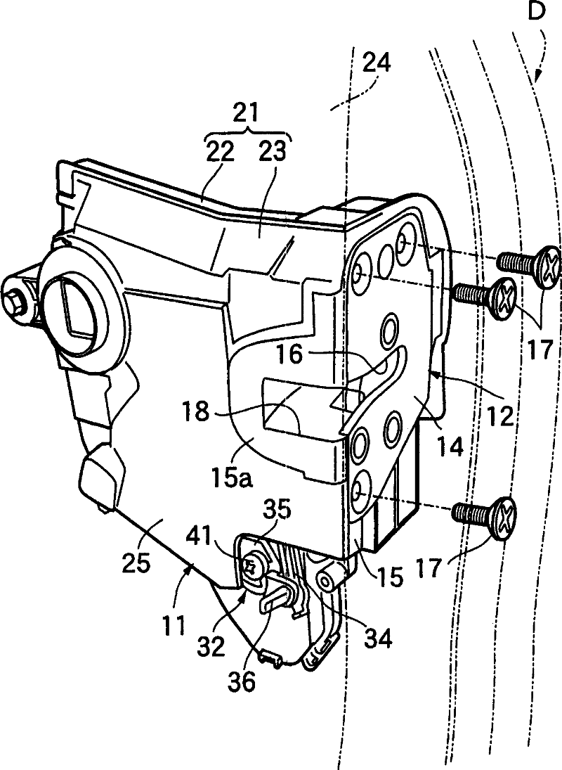 Vehicle door lock device