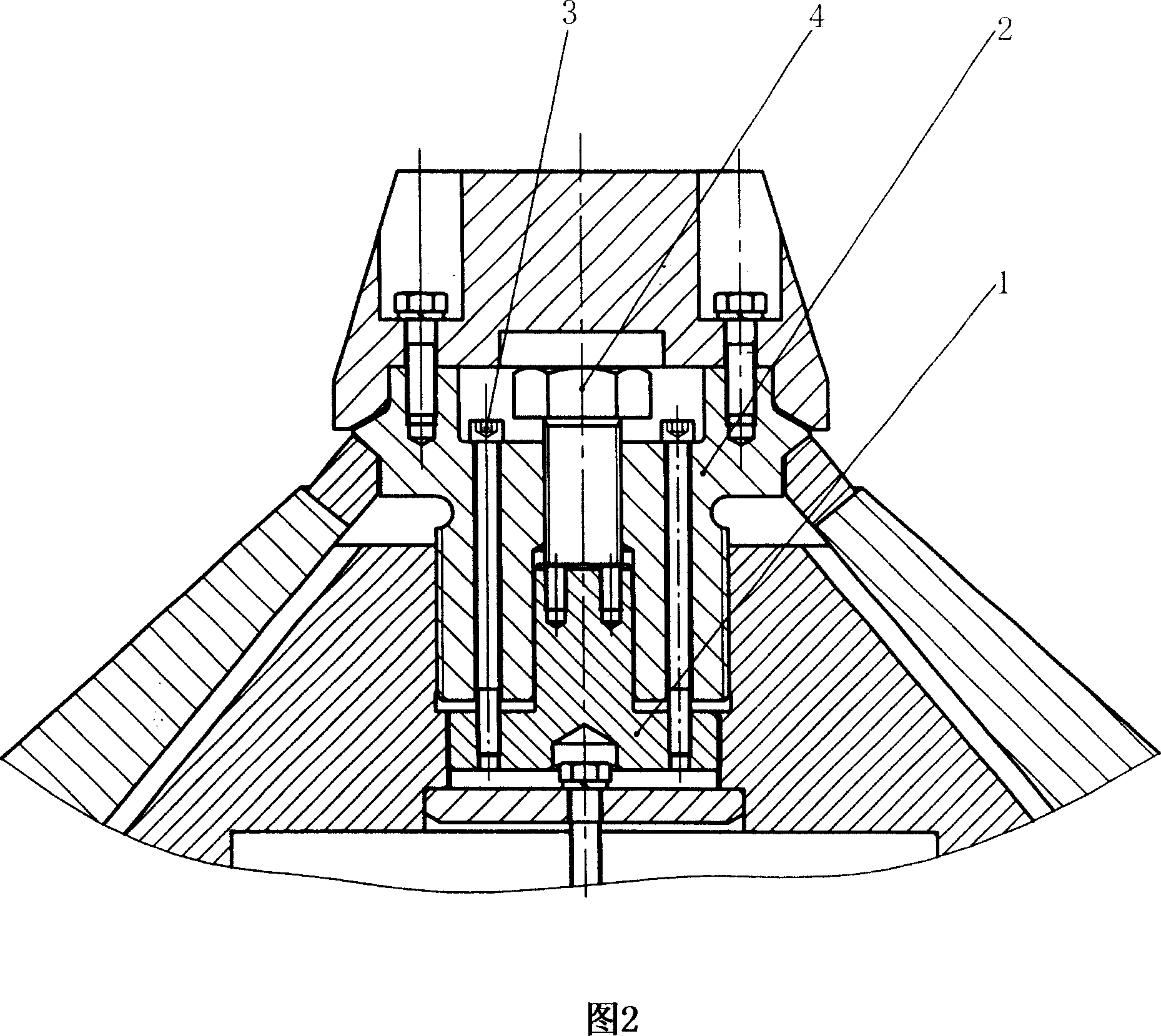 Method and apparatus for cracking wall loose of conic cracker