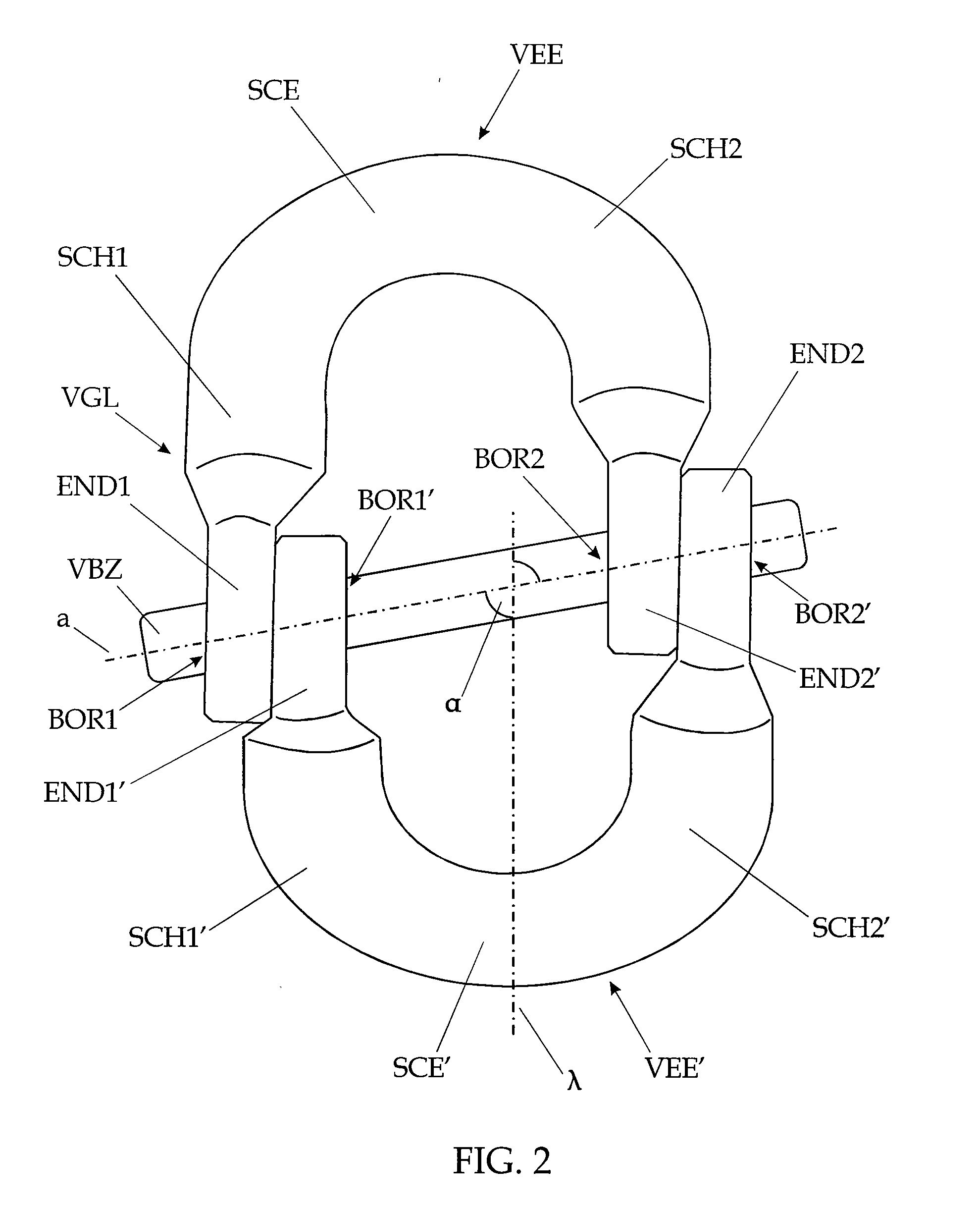 Coupling element for a shackle