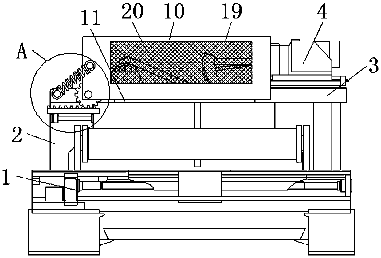 Protective mechanism of water spraying loom for textile