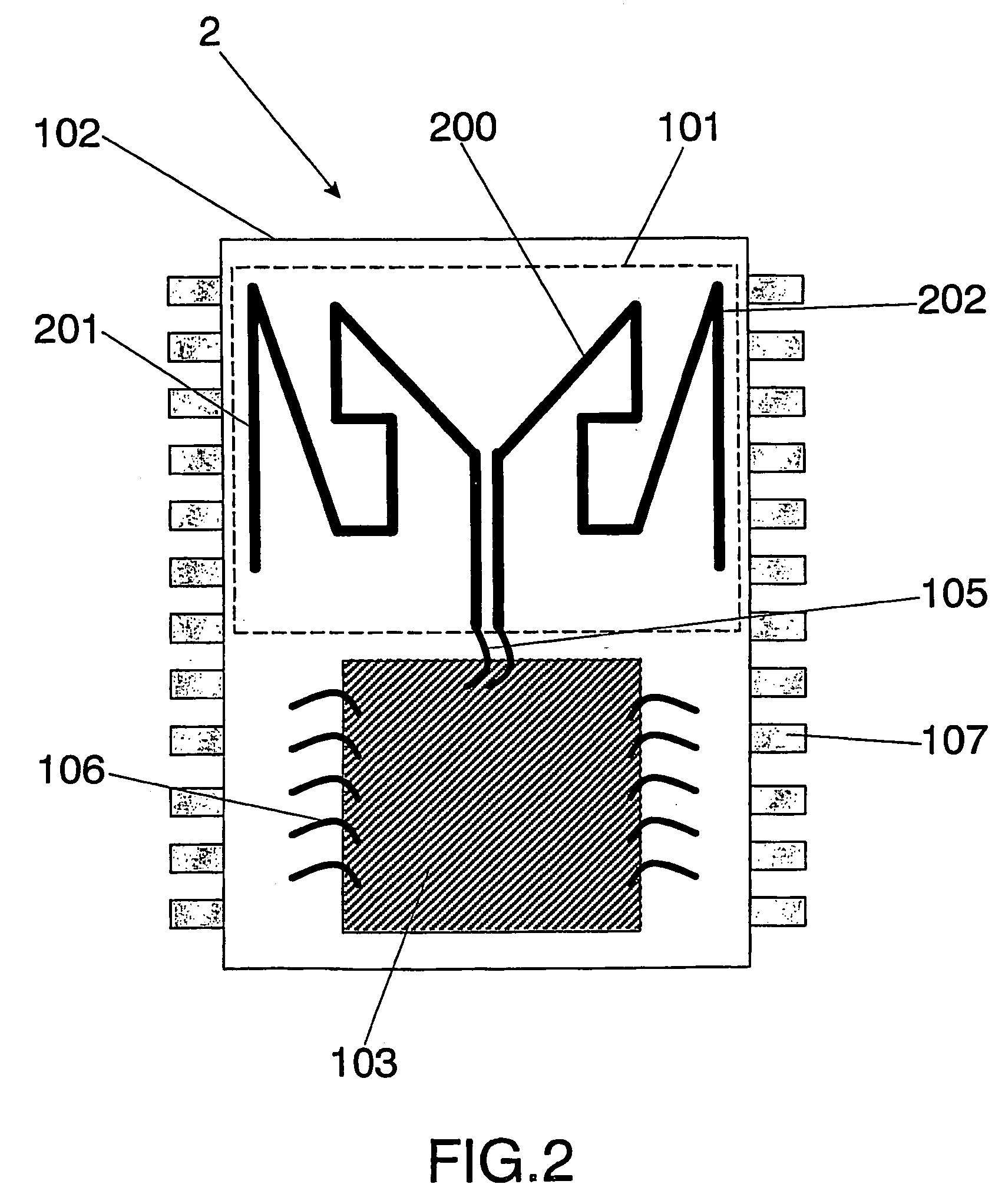 Integrated circuit package including miniature antenna