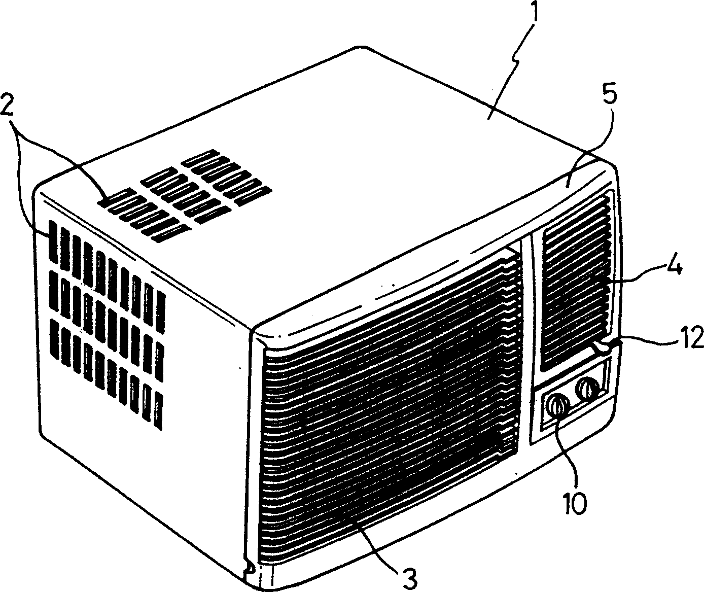 Ventilating device of window type air conditioner