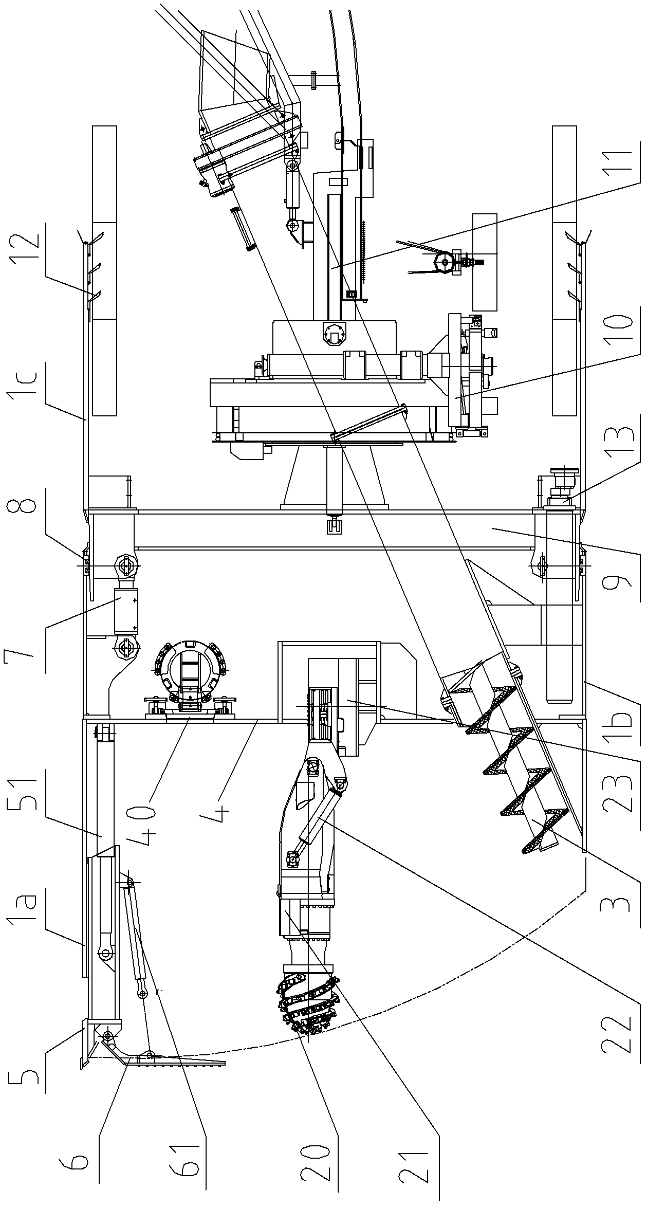 Shield machine and anterior shield system thereof