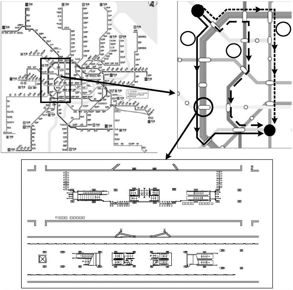 Estimation method of passenger trip spatial-temporal trajectory of urban rail transit network and application thereof