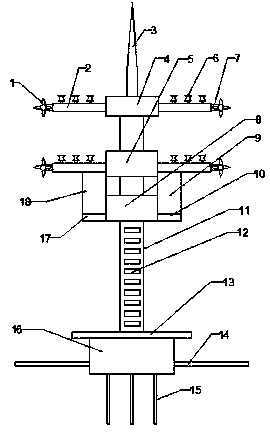 Multi-purpose telegraph pole device for electrical engineering