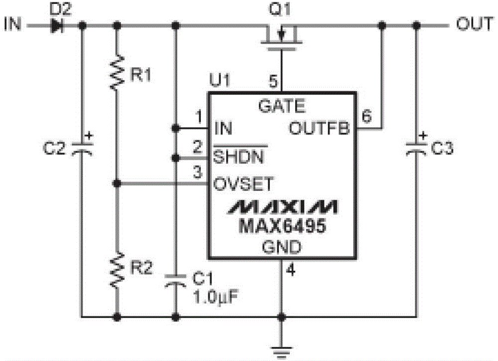 Overvoltage and overcurrent protection circuit with state holding function