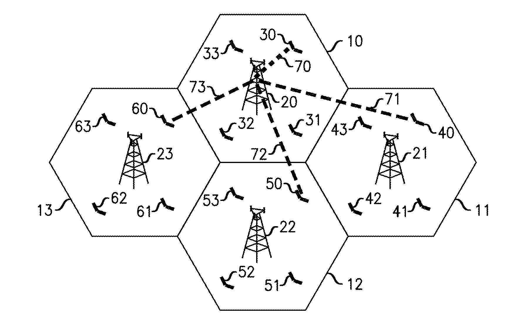 Large-Scale Antenna Method And Apparatus Of Wireless Communication With Suppression Of Intercell Interference