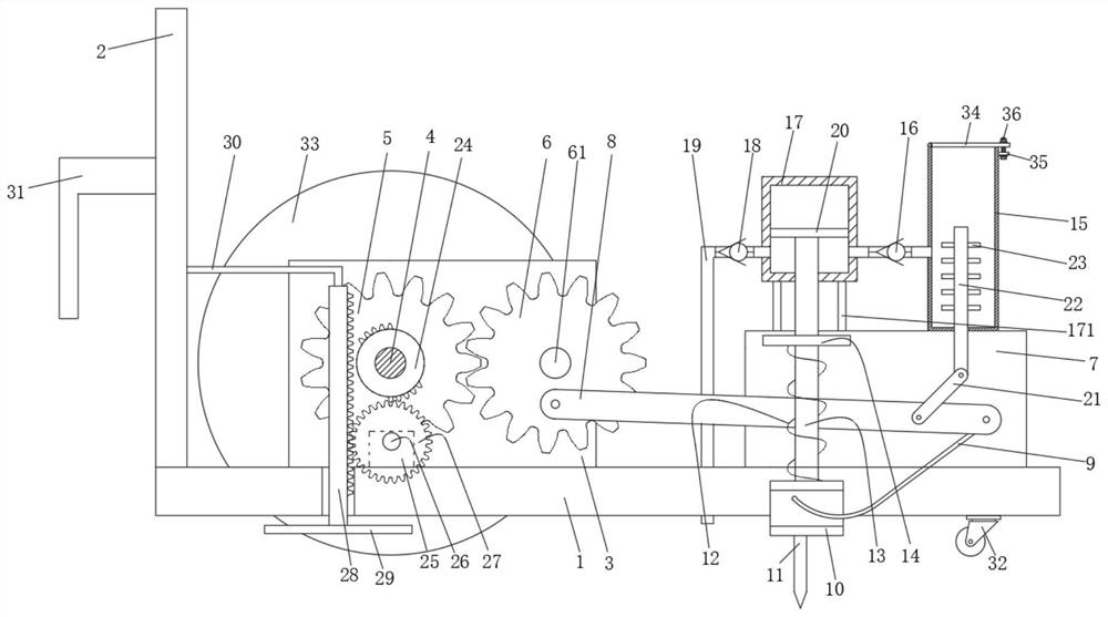 A horticultural crop cultivation and maintenance equipment based on imitation ecological watering