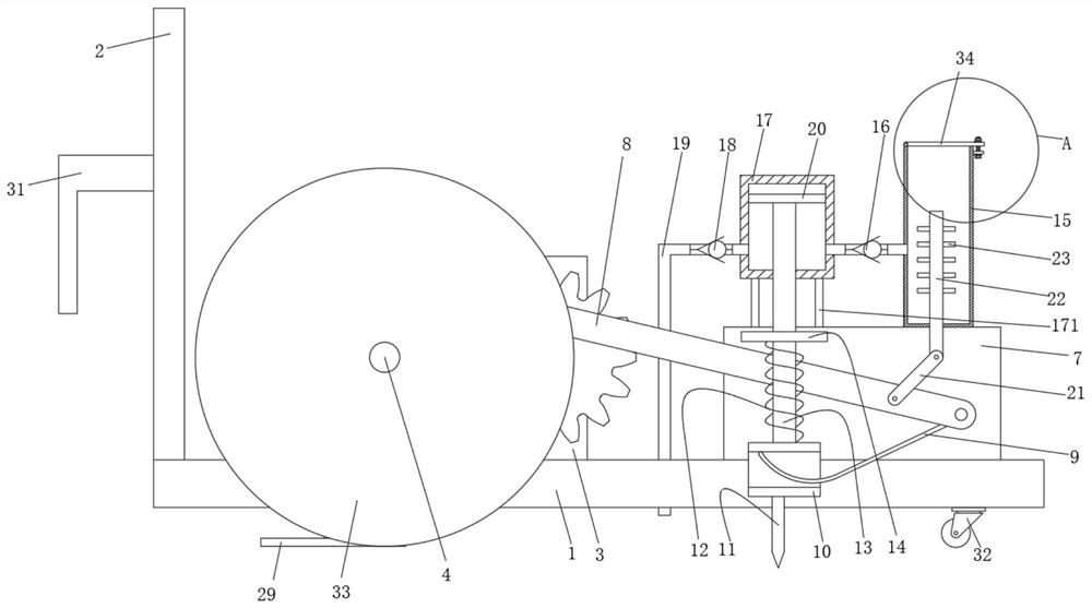 A horticultural crop cultivation and maintenance equipment based on imitation ecological watering