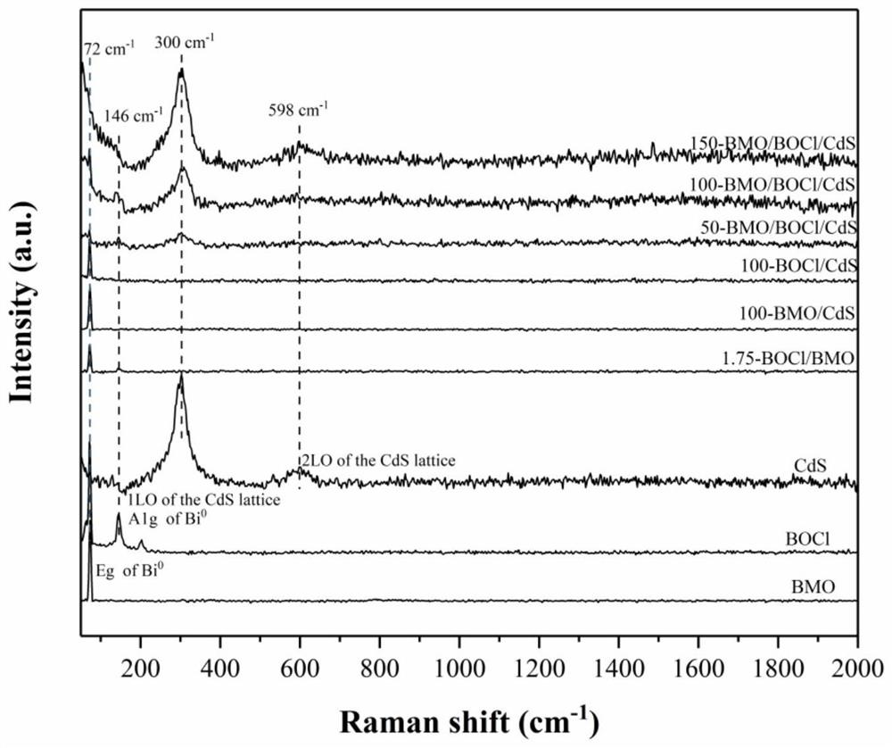 CdS quantum dot modified bismuth composite material as well as preparation method and application thereof