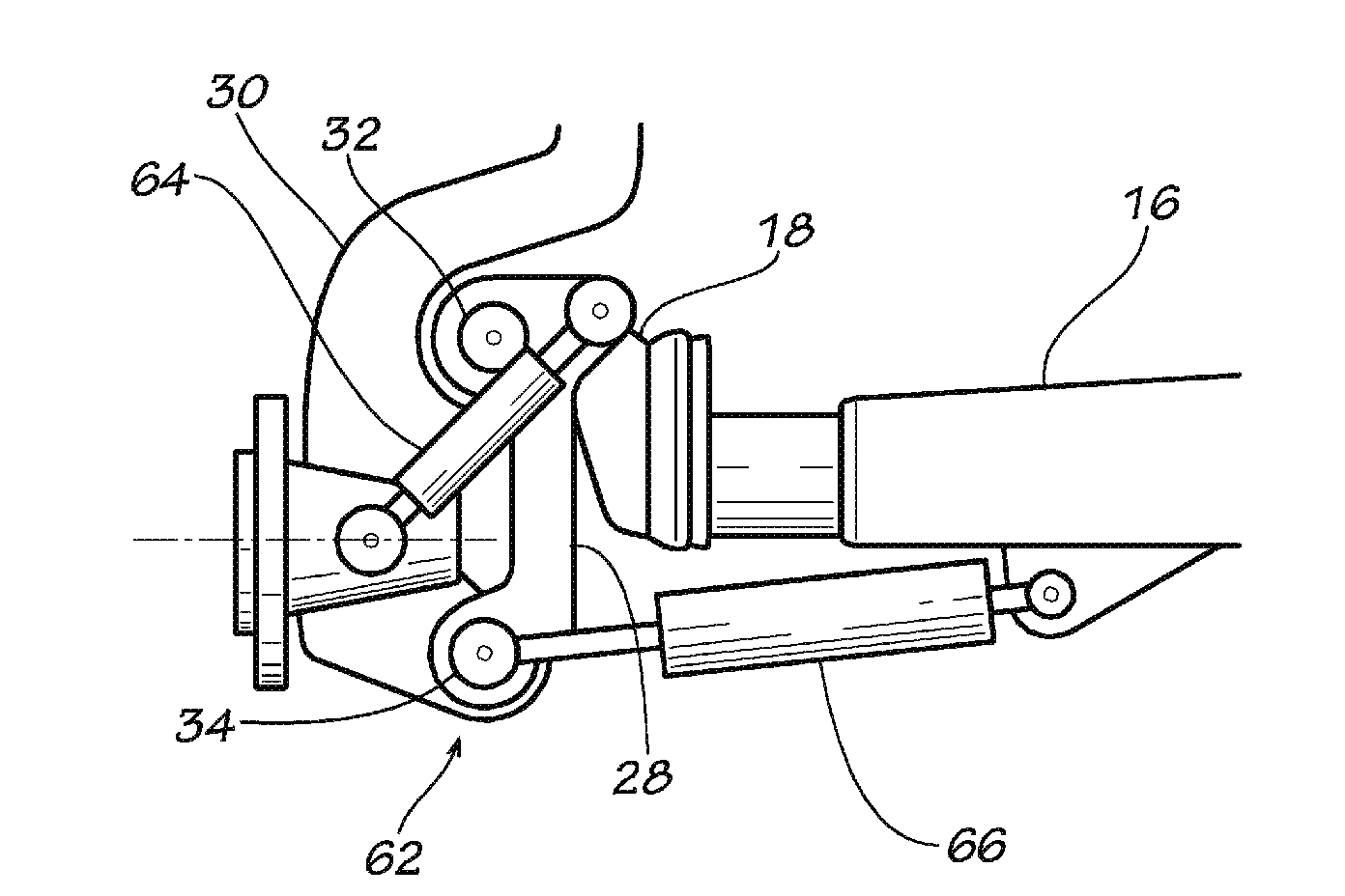 Axle Assembly for a Vehicle with a Double Kingpin Hinge Arrangement