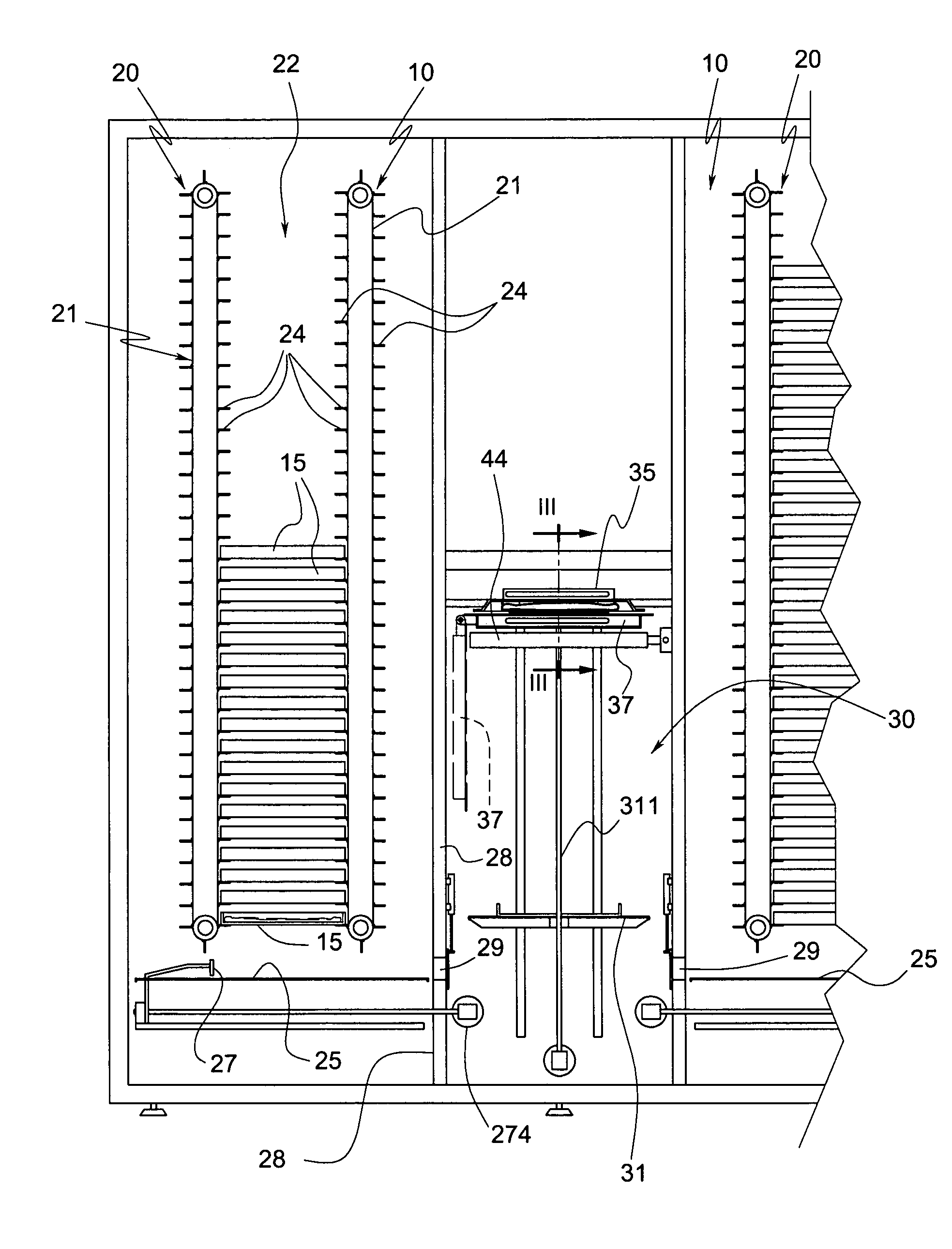 Automatic distributor apparatus for heated food products, such as pizzas or other products, and an operating method