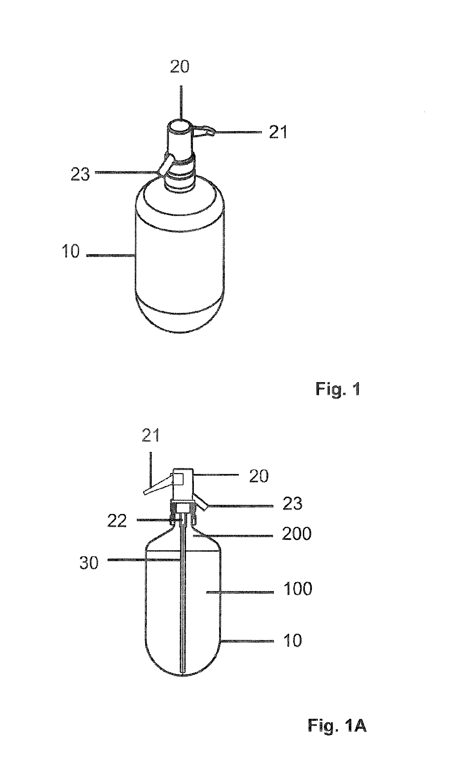 Packaging for filling and extraction of carbonated beverage