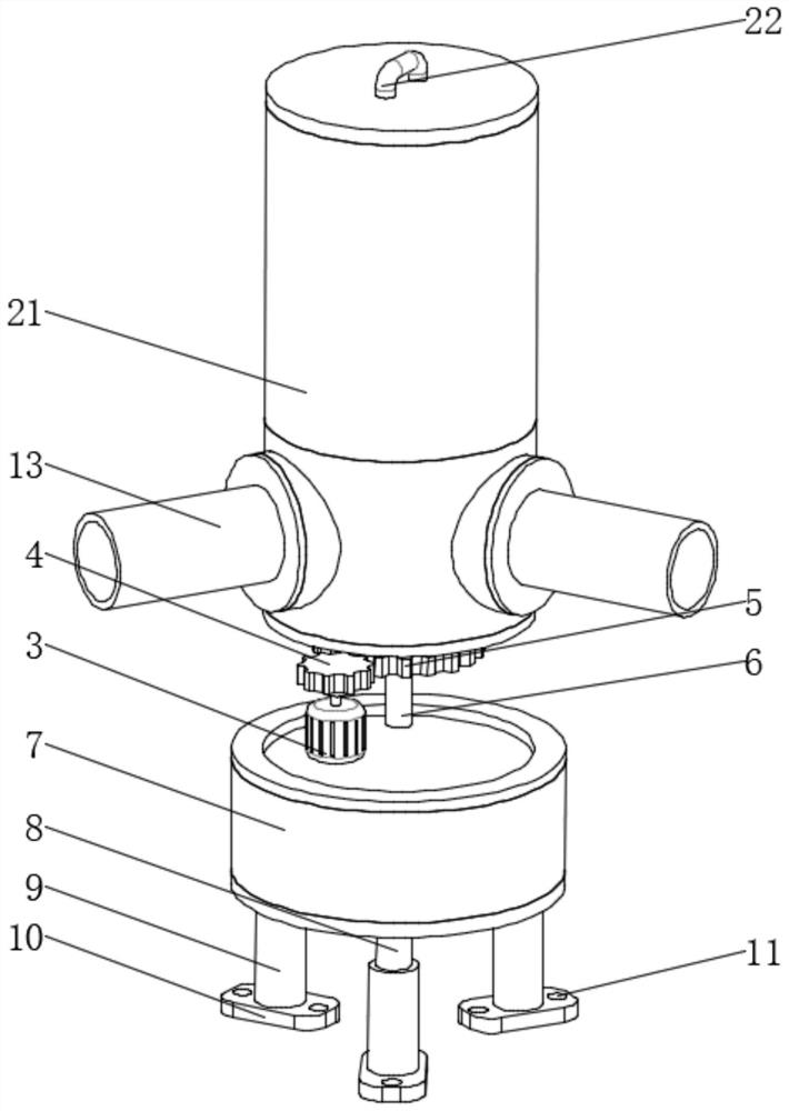 Three-way door for adjusting boiler air heater of thermal power plant