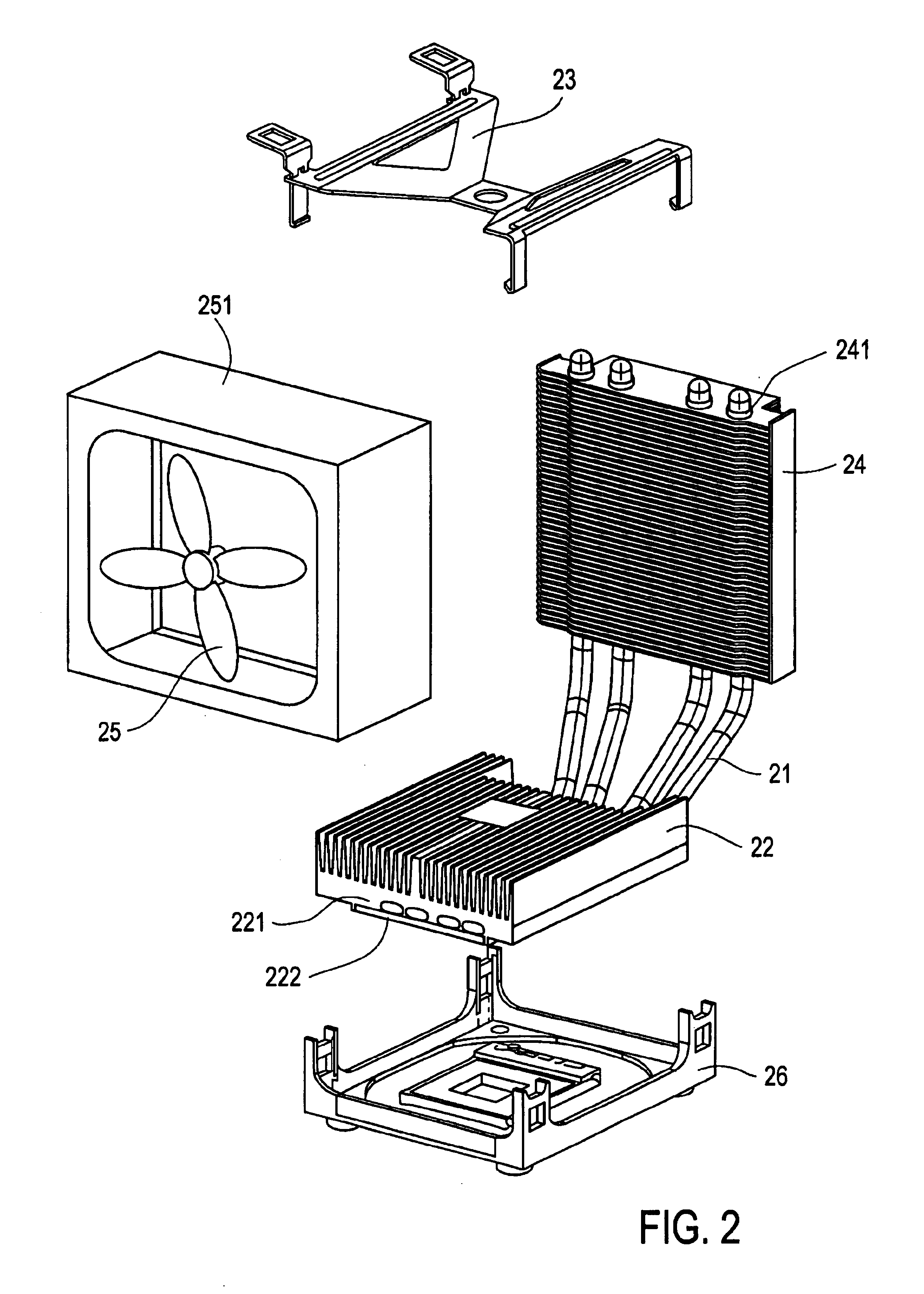 CPU cooling using a heat pipe assembly
