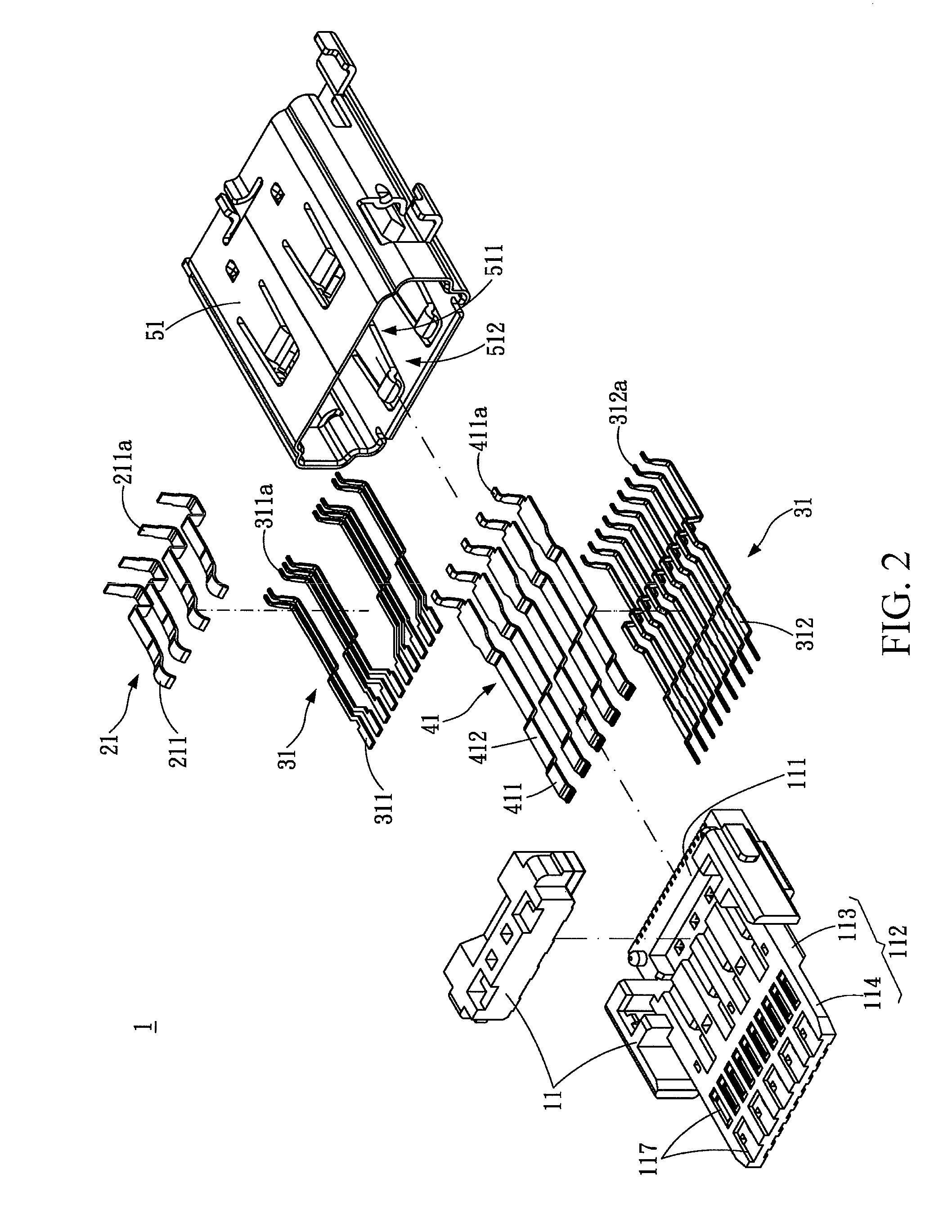 Electrical connector socket capable of transmitting different signals