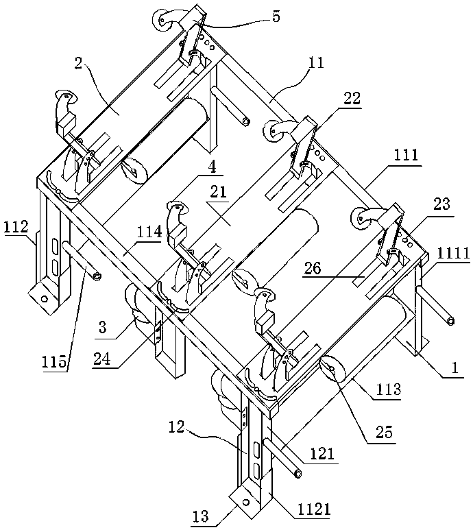 Large-angle turning device of belt conveyor