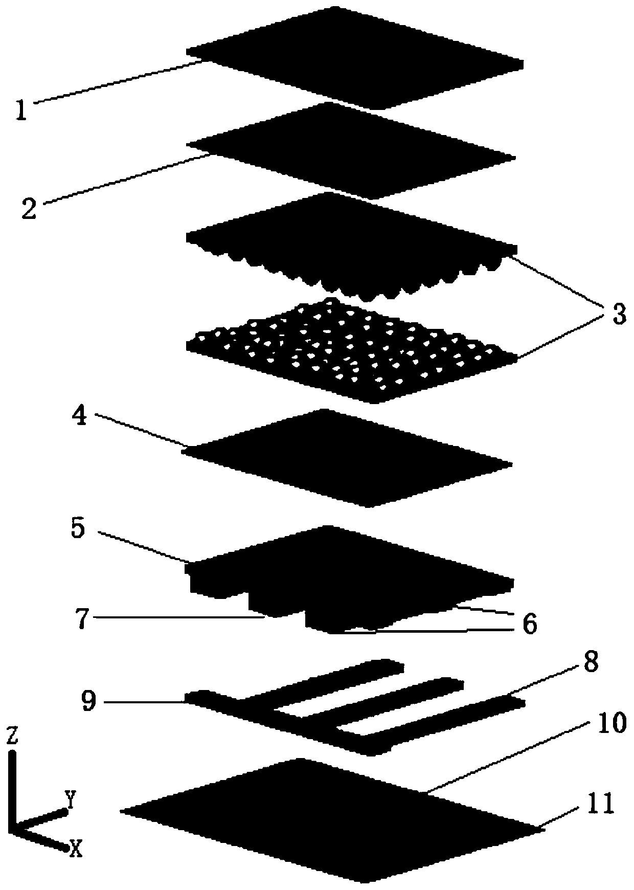 Composite flexible pressure sensor based on bionic microstructure and preparation method of composite flexible pressure sensor