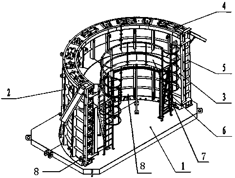 A kind of large-scale concrete component mould and using method thereof