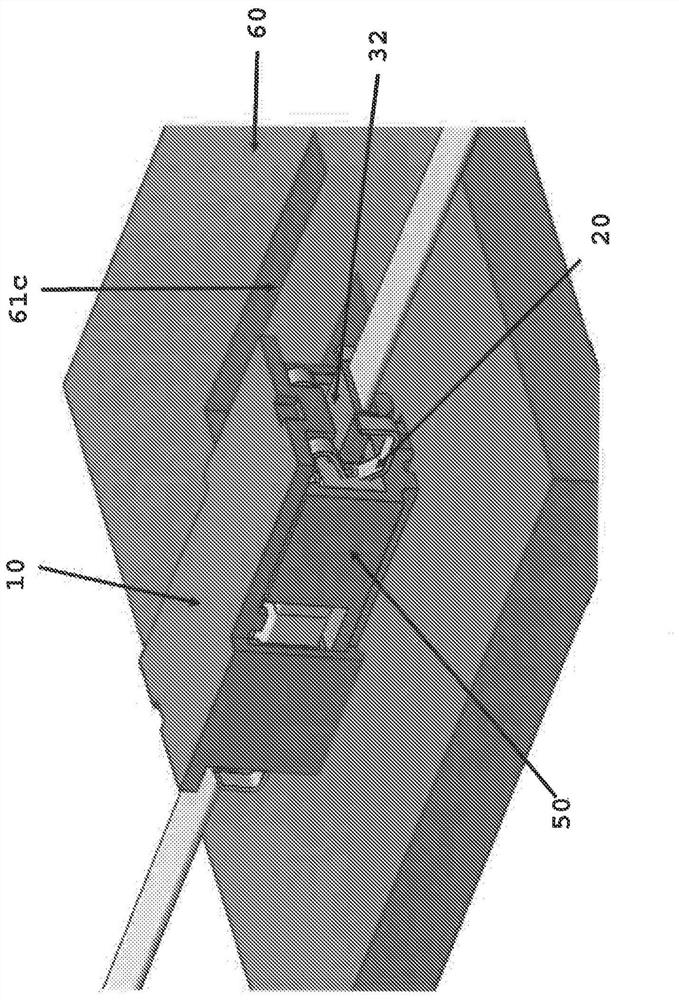 Stackable adapter housing for opposing mt ferrules