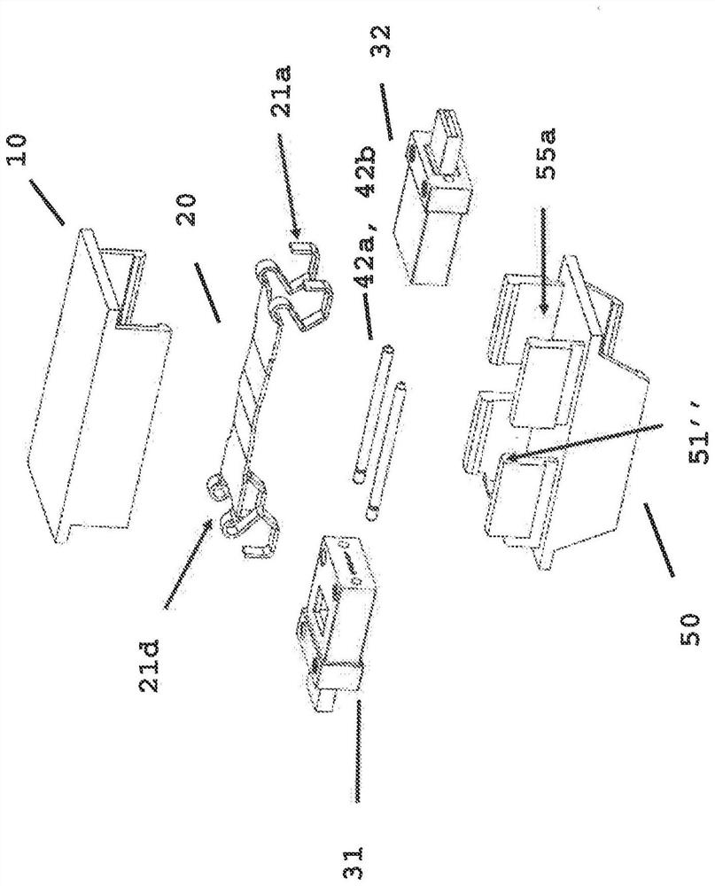 Stackable adapter housing for opposing mt ferrules