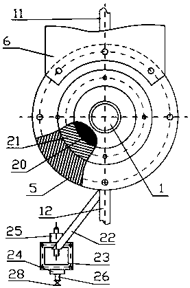 Bucket elevator tail wheel transmission bearing air sealing and dust leakage detection device