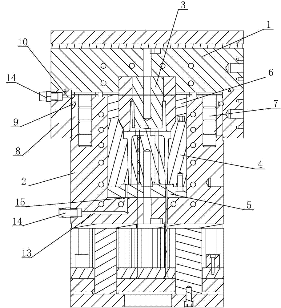 Vacuumizing structure of compression molding die